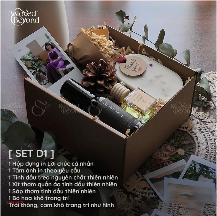 Set Quà Tặng Nến Thơm Cốc Tre Thiên Nhiên D1