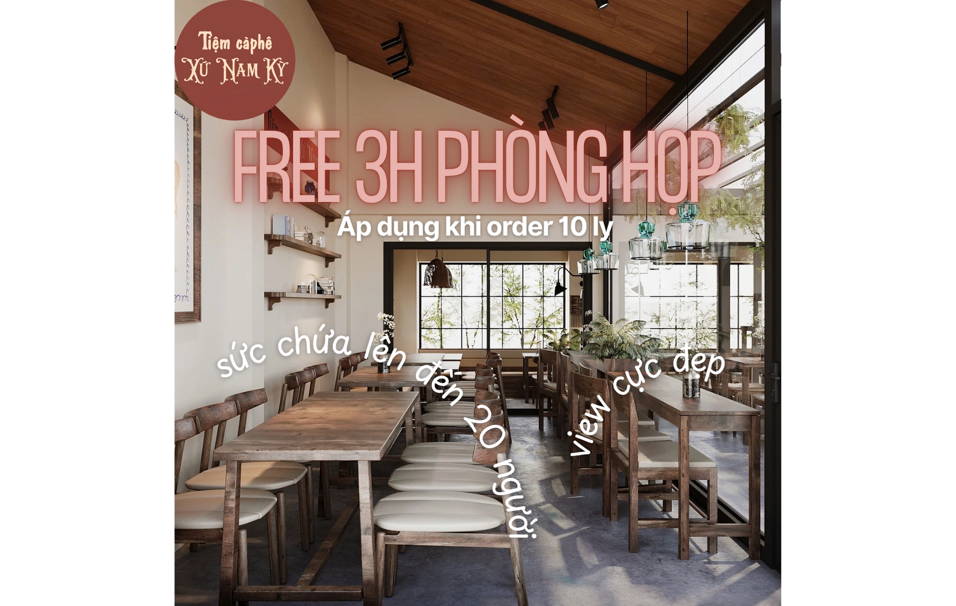 VOUCHER FREE 3H PHÒNG HỌP XỨ NAM KỲ