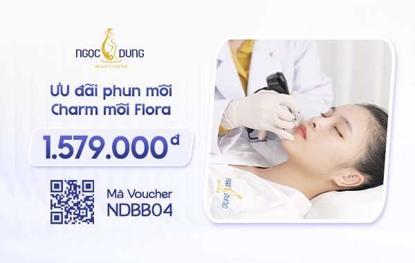 Ưu đãi phun môi charm môi Flora 1.579.000 VNĐ